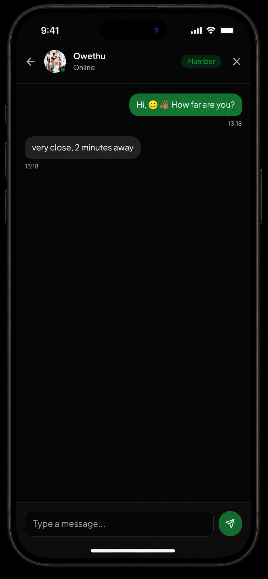 In-app chat